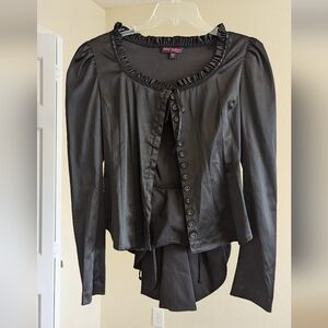 Rare Betsey Johnson Satin Bow Bustle Coat Size 4